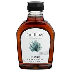 Madhava Naturally Sweet Organic 블루 아가베 저혈당 감미료 앰버 로우 1.3kg(46온스) (포장은 다를 수 있음)