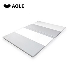 AOLE 無縫抗菌遊戲墊 厚4公分 兒童遊戲地墊 嬰兒爬行墊, 灰白色/無透氣孔,127*127- 4CM【4段】