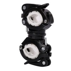 WEST BIKING 자전거 라이트 브래킷 다기능 360 도 회전식 램프 거치대 LED 손전등 스탠드 사이클링 액세, 01 Black White, 1개