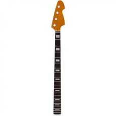 옐로 베이스 기타 넥 20Fret 34인치 메이플 로즈우드 프레보드 블록 인레이 마감 기타 교체용 볼트, 20Fret 34 Inch1