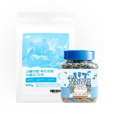 기화 햄스터 구름 목욕모래 600g 탈취펠렛 블루벨 250g 듀오팩, 1