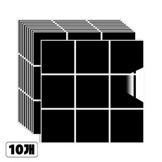 에이제이큐 붙이는 벽지 다용도 대리석 폼블럭 데코 타일시트지, 체크 블랙, 10개