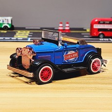 聲光可開門Q版復古合金車 - 警車 金龜車 雙層巴士 復古老爺車 mini cooper模型車 小車, 復古-藍(聲光雙開門, 1個