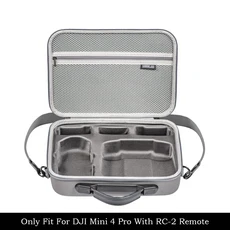 DJI Mini 4 Pro 운반 케이스 용 보관 가방 휴대용 숄더 백 PU 가죽 RC-2/RC-N2 올인원 핸드백 드론 액세서, 01 Fit For RC 2