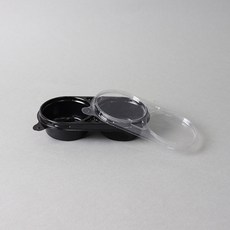 이패키지 일회용 반찬용기 2칸 소스용기 200세트, DSH-2칸 200세트