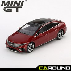 미니지티 970 1:64 메르세데스 벤츠 EQS 580 4MATIC - 레드 메탈릭, 1개