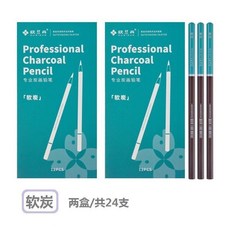 歐絲丹素描鉛筆炭筆美術生專用寫生14b16b繪畫初學者專業速寫碳筆, 歐絲丹軟炭【兩盒】, 1個