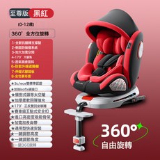 適用於俏貝比兒童安全座椅汽車用寶寶嬰幼兒車載新生兒0-4-其他2, 至尊紅【抗翻滾支撐腿+腳踏版+遮陽棚+360旋轉 鋼架】+大