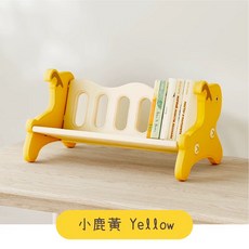 可愛動物造型兒童書架，開放式設計，環保安全穩固，打造兒童房溫馨閱讀區, 黃色, 1層