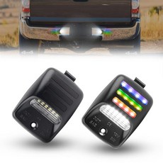 NEIFILES 토요타 타코마 2005-2015 툰드라 2000-2013 태그 조명 어셈블리 교체 OE 81270-0C020(RGB)와 호환되는 LED 번호판 조명, RGB