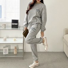 Funny girls 1615拉絲刻字運動衫慢跑訓練上下套裝女裝