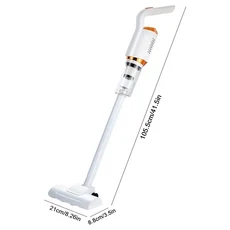 휴대용 무선 진공 청소기 USB 충전식 강력한 흡입 휴대용 청소 도구 2 in 1 대형 흡입 진공 청소기, 하얀색, US
