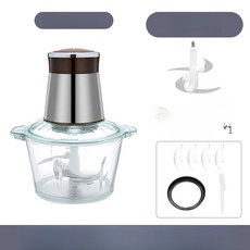 만능다지기 마늘다지기 미니다지기 다지기 만능 야채다지기, 2L 유리볼1세트블레이드, 기본 색상