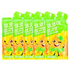 코코야 망고맛 5개 음료 팩 코코야 과즙 주스 망고맛 dew+2935Uf, 80ml