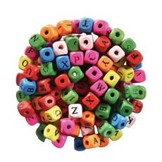 유니아트 5000통 모양 비즈 9번 나무비즈 알파벳/구멍/구슬/꿰기/공예/용/목걸이/팔찌/DIY/만들기/부자재, 5000개