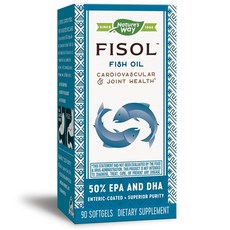 Nature's Way Fisol 50% EPA DHA魚油軟膠囊 無麩質無糖, 1盒, 90顆