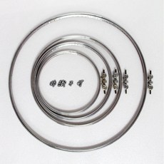 【綺綺愛編織】金屬繡框 白鐵繡圈 5款尺寸 繡花繃 繡花框 繡花圈 繡花盤 刺繡工具 台灣製造 鐵鏽框, 1個