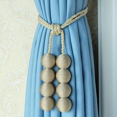 자석 커튼 스트랩 모던 심플 커튼 끈 스트랩 걸이 볼 스트랩 크리에이티브 커튼 버클 스트랩 펀칭, 베이지