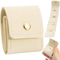 PAGOW 미니 상쾌한 여행용 하이퀄리티 주얼리 백 1개 휴대용 접이식 파우치 걸이용 오거나이저 가방 화이트 292143