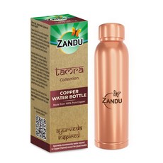Zandu Copper Bottle (950ml): 100% Pure Copper |BPA Free Water Bottle|Copper Infused Water, 1개