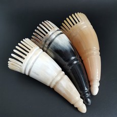 릴스베이 물소뿔 괄사 마사지기 페이스 바디 두피 림프순환 케어, 베이지브라운, 1개