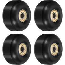 스케이트보드 크루저 휠 교체용 베어링 스트리트 휠이 있는 파티킬 스케이트보드 휠 95A, Black