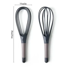 1Pcs 실리콘 로터리 수동 계란 거품기 다기능 미니 계란 거품기 주방 베이킹 믹서 교반기 도구, 기타, 01 grey
