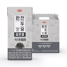 한미 완전두유 국산콩 검은콩 저당, 190ml, 16개