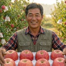 [상위 1%] 3일간 경북 부사 사과 가정용, 1박스, 5kg ,대과 17-20과