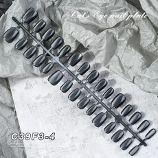 고양이 눈 효과 손톱에 누르기 수제 가짜 손톱 스티커 도구가있는 관 거짓 인공, 05 C39F3-4(XS-S-M), 1개