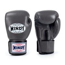 古川小夫 WINDY 經典皮革拳套 拳擊手套 泰拳拳套 踢拳擊 灰色, 1個