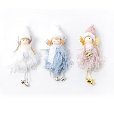 아트박스/에듀팜몰 천사 인형 오너먼트 크리스마스 트리 꾸미기 장식, 스카이블루, 1개