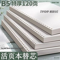 活頁紙散裝替芯可拆卸無殼無扣橫線孔高中大學生活頁本內芯 副廠商品, 1個, A5空白替芯 20孔活頁替芯 ,1小本   約10張  替換芯