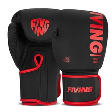 FIVING 복싱 글러브 MMA 트레이닝 글러브 성인 남녀 10 12 14 16oz, 1세트, 블랙+레드 1세트, 블랙+레드