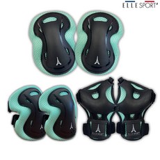 엘르스포츠 보호대 세이프플랙스 인라인 킥보드 보호대장비 3종세트 아동 성인, 세이프플랙스XS(8세미만)_민트, 1세트