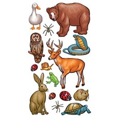 Sticko Sticker Themed-Forest Animals SPCLS197 Multicolor