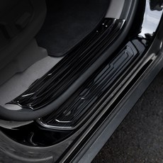 카스타 호환 더 뉴 카니발 KA4 튜닝 도어스커프 커버, 카니발 KA4 페이스리프트, 기타, (블랙) 1열 도어스커프 커버 4P