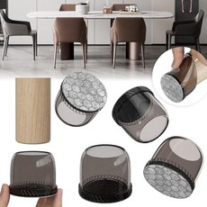 24피스 엑스트라 스몰 의자 다리 바닥 프로텍터 가구 슬라이더 견목 바닥용 미끄럼 방지 펠트 패드 보호를 위한 원형 실리콘 캡 커버(1.3cm - 1.9cm(0.5-0.7, XS-Clear(Fit 0.5" - 0.75"), Round