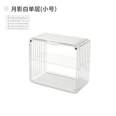 亞克力防塵展示櫃 娃娃 玩具 手辦 包包 收納 墨石綠單層(小號), 1個, 款（附帶一塊隔板，無痕貼）_3