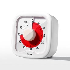 트리오즈 무소음 구글타이머 뽀모도로 타이머, 1개, 화이트