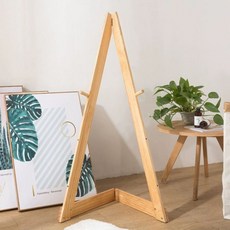 프리미엄 골드 철제 웨딩사진 전시용 이젤 대형액자 원목 거치대, 양면 소형 칠판 50 x 70