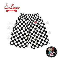《美式工廠》美國COOKMAN Chef Pants short「Checker」Black 棋盤格紋短褲