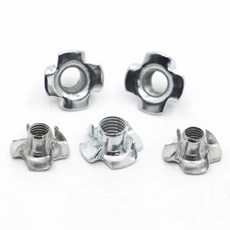 20pcs M3 M4 M5 M6 M8 M10 아연 도금 네 발톱 너트 스피커 T-너트 블라인드 갈래 삽입 티 너트 가구 하드웨