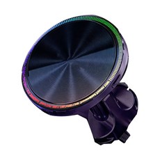 Founder 磁吸無線充電車載支架 15W快速充電 360°旋轉, 黑灰色, 1個