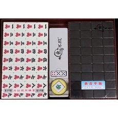 東方不敗 尊品竹絲麻將(黑) 34mm直角牌 尿素材質, 1個