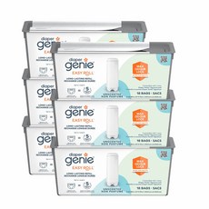 加拿大Diaper Genie尿布處理器專用補充袋，雙重鎖臭，易撕設計，方便衛生, 6個, 50L