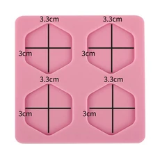 왁스 인감 스탬프 실리콘 몰드 여러 크기 씰링 매트 수정 모양 봉투 초대장 DIY 스크랩북 도구, 10 8x8cm-B