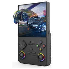 V40MAX 掌上遊戲機 - 4吋高清大屏復古遊戲機 聖誕禮物, 黑色【256G+40模擬器+4萬游戲】