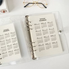 투명 6공 다이어리 표지 바인더 만년 노트 _20260201EA, 투명바인더