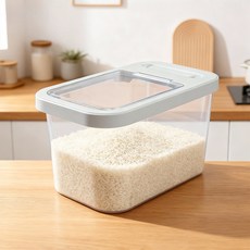 YEAAYE 방충 방습 밀폐 투명 쌀통, 1개, 화이트